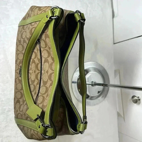 Coach Green Kristy Canvas Bag & wallet - Picture 9 of 12